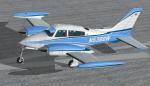 FSX Cessna 310 two tone blue on white N5386W Textures